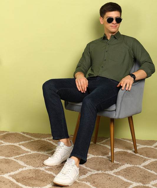Men Solid Casual Shirt