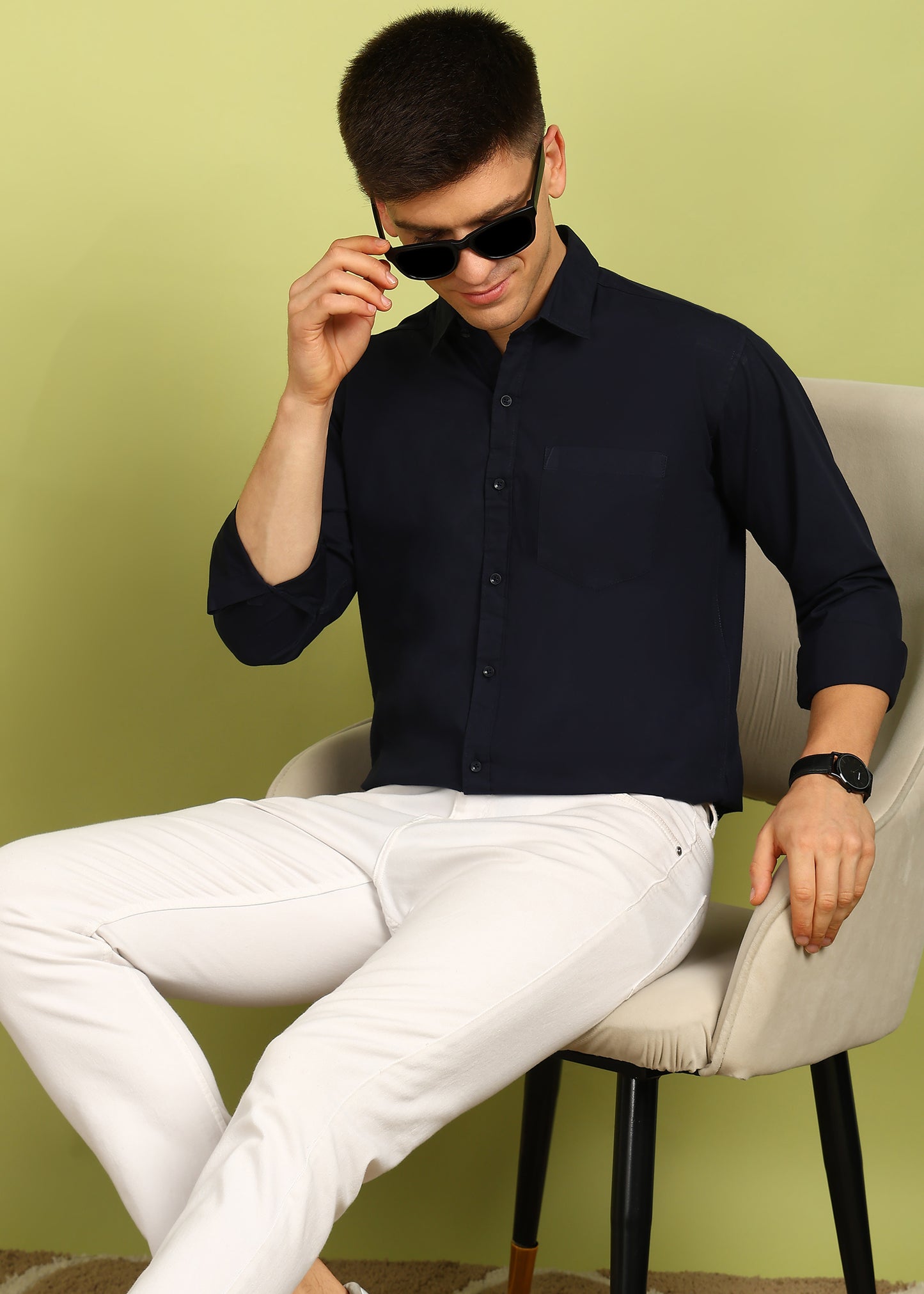 Men Solid Casual Shirt