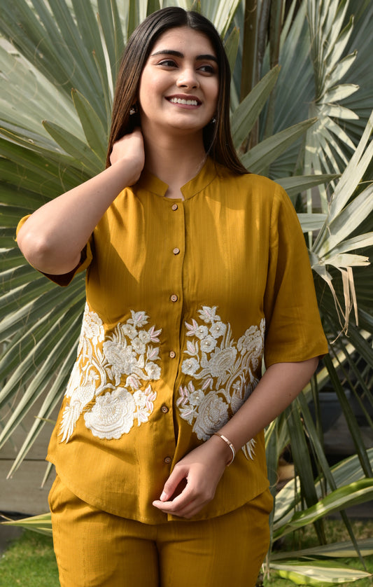 Women Shirt Pant Co-ords Set