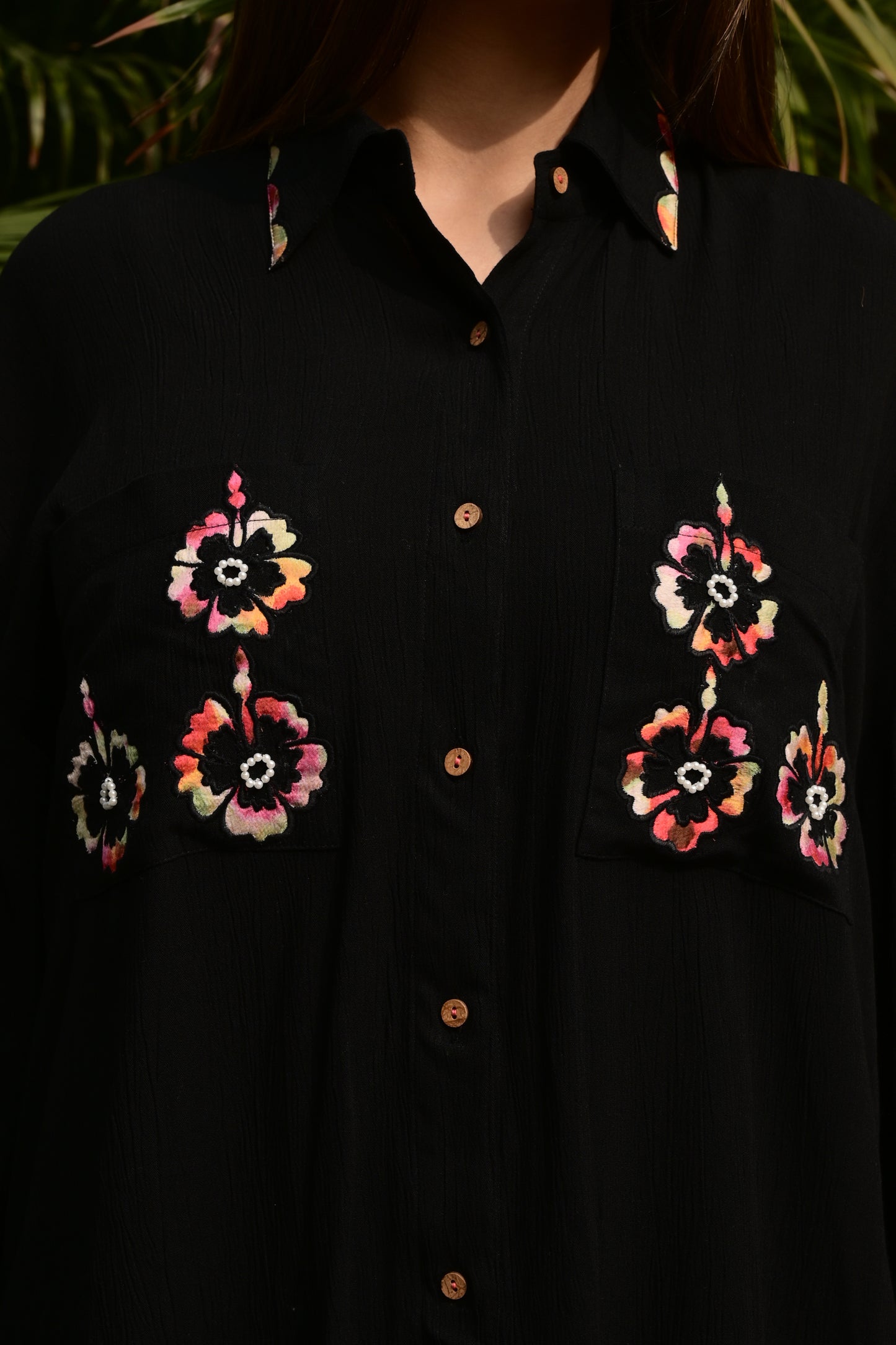 FUBAR Casual Embroidered Women Top