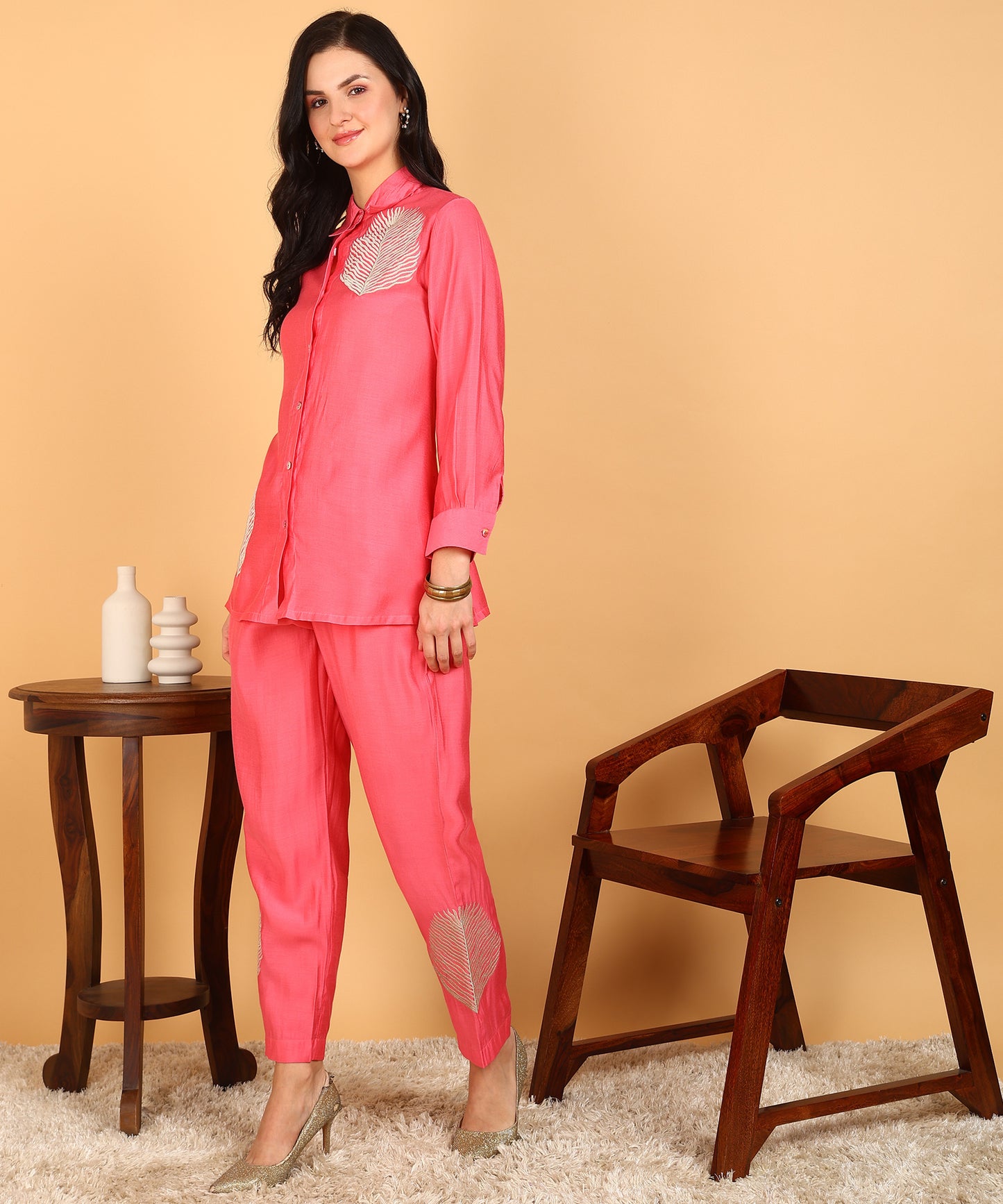 Women Shirt Pant Co-ords Set