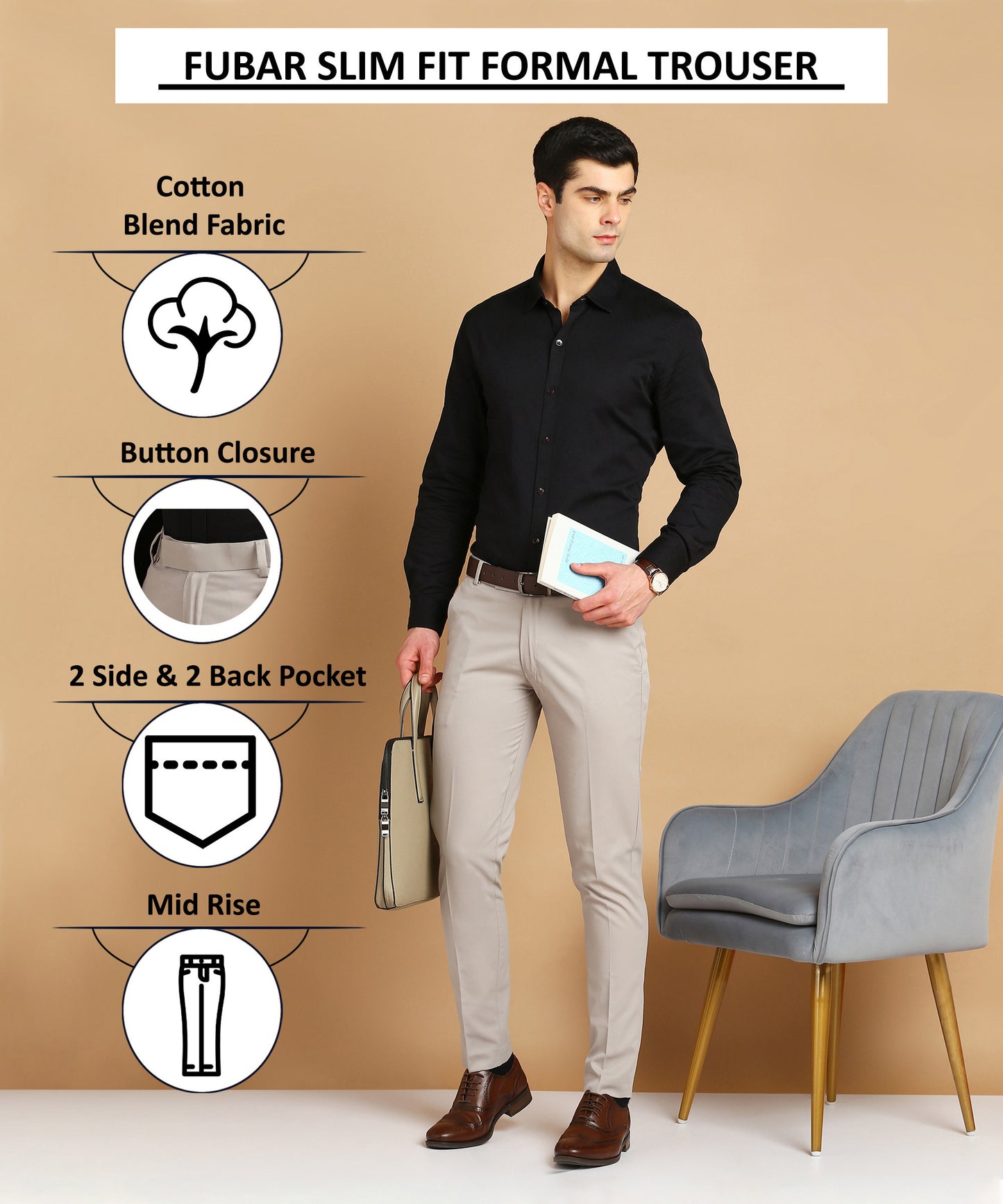 Regular Fit Men Trousers