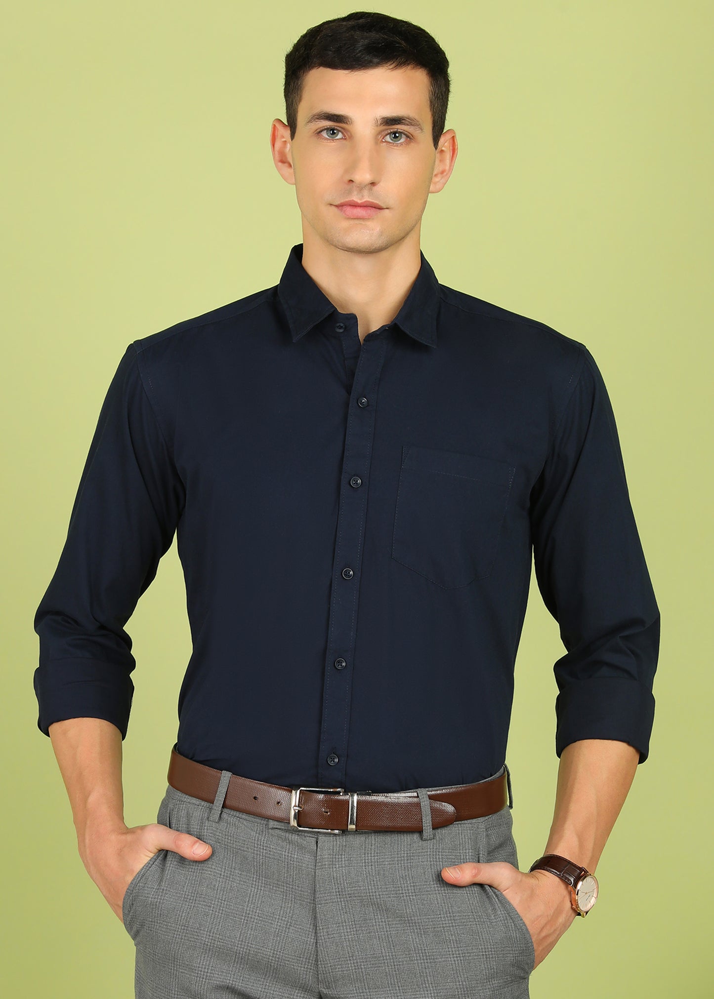 Men Solid Formal Shirt